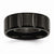 Titanium Grooved Black IP-plated 8mm Brushed and Polished Wedding Band