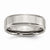 Titanium Ridged Edge 7mm Polished Wedding Band