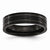 Titanium Grooved Black IP-plated 6mm Brushed and Polished Wedding Band