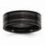 Titanium Grooved Black IP-plated 8mm Brushed and Polished Wedding Band