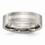 Titanium Flat 6mm Sterling Silver Inlay Brushed Wedding Band