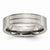 Titanium Flat 6mm Sterling Silver Inlay Brushed Wedding Band