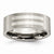 Titanium Flat 8mm Sterling Silver Inlay Brushed Wedding Band