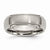 Titanium Ridged Edge 7mm Brushed and Polished Wedding Band