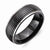 Black Titanium Grooved Two-tone 8mm Wedding Band