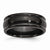 Titanium Black Brushed and Polished Domed 8mm Wedding Band