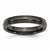 Black Titanium Domed 4mm Polished Rounded Edge Wedding Band