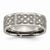 Titanium Flat 8mm Laser Design Polished Wedding Band