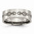 Titanium Flat 8mm Laser Design Polished Wedding Band