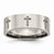 Titanium Flat 8mm Laser Design Polished Wedding Band