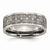 Titanium Flat 8mm Laser Design Polished Wedding Band