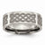 Titanium Flat 8mm Laser Design Polished Wedding Band