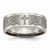 Titanium Flat 8mm Laser Design Polished Wedding Band