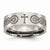 Titanium Flat 8mm Laser Design Polished Wedding Band