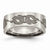 Titanium Flat 8mm Laser Design Polished Wedding Band