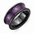 Black Titanium Concave Anodized Purple with Laser Pattern 8mm Wedding Band