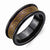 Black Titanium Concave Anodized Brown with Pattern Lasered 8mm Wedding Band