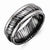 Timoku Tri-domed Ridged Edge 8mm Wedding Band