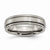 Titanium Grooved Edge 6mm Satin and Polished Wedding Band