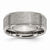 Titanium Ridged Edge 8mm Brushed and Polished Wedding Band