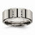 Titanium Polished & Brushed IP-plated Diamond 9mm Wedding Band