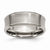 Titanium Beveled Edge, Concave 8mm Polished & Brushed Wedding Band