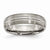 Titanium Grooved 6mm Brushed and Polished Wedding Band