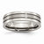 Titanium Grooved 6mm Brushed and Polished Wedding Band