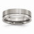 Titanium Grooved 6mm Brushed and Polished Wedding Band