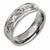 Titanium Tribal Design 7mm Polished Wedding Band