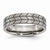 Titanium Flat Tread Design 6mm Brushed Wedding Band