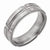 Titanium Grooved Sterling Silver Dots 6mm Brushed and Polished Wedding Band