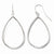 10K White Gold Shepherd Hook Dangle Earrings