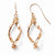 10k Yellow Gold & Rose Gold-plated Polished Dangle Earrings
