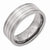 Titanium with Sterling Silver Inlay Flat 8mm Brushed Wedding Band