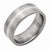 Titanium with Sterling Silver Inlay Flat 8mm Brushed Wedding Band