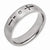 Titanium Cross 6mm Diamond Brushed Wedding Band