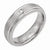 Titanium Grooved Edges 6mm Diamond Satin and Polished Wedding Band