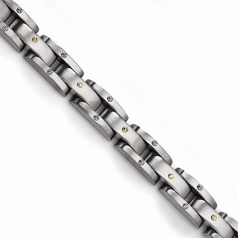 Titanium Yellow Ip-Plated Bracelet