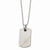 Titanium and 1, 6Diamond Gold Accent Dog Tag Necklace