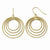 10k Yellow Gold Textured Shepherd Hook Dangle Earrings