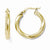 10k Yellow Gold Textured Hinged Hoop Earrings