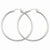 14k White Gold Diamond-cut 2mm Round Tube Hoop Earrings