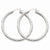 14k White Gold Diamond-cut 3mm Round Hoop Earrings