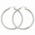 14k White Gold Diamond-cut 3mm Round Hoop Earrings