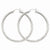 14k White Gold Diamond-cut 3mm Round Hoop Earrings