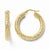 10k Yellow Gold Textured Hinged Hoop Earrings