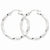 14k White Gold 3mm Twisted Hoop Earrings