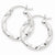 14k White Gold 3mm Twisted Hoop Earrings