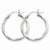 14k White Gold Polished 3.25mm Twisted Hoop Earrings